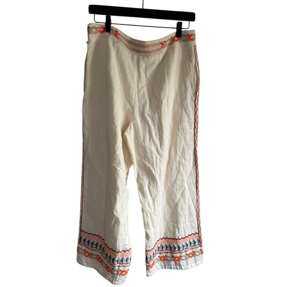 Anthropologie Islander Embroidered Straight Leg Crop Pants - Picture 5 of 12